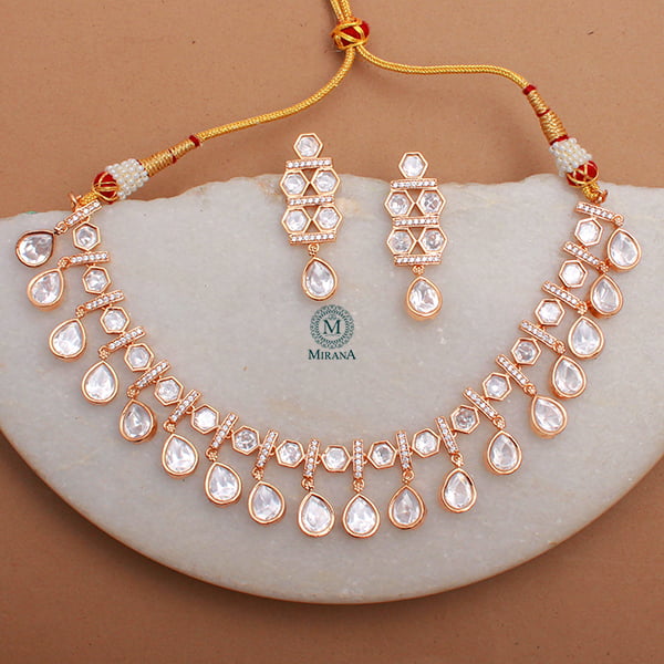 Arisha Polki Designer Necklace Set