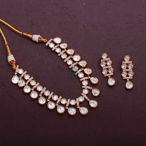 Arisha Polki Designer Necklace Set