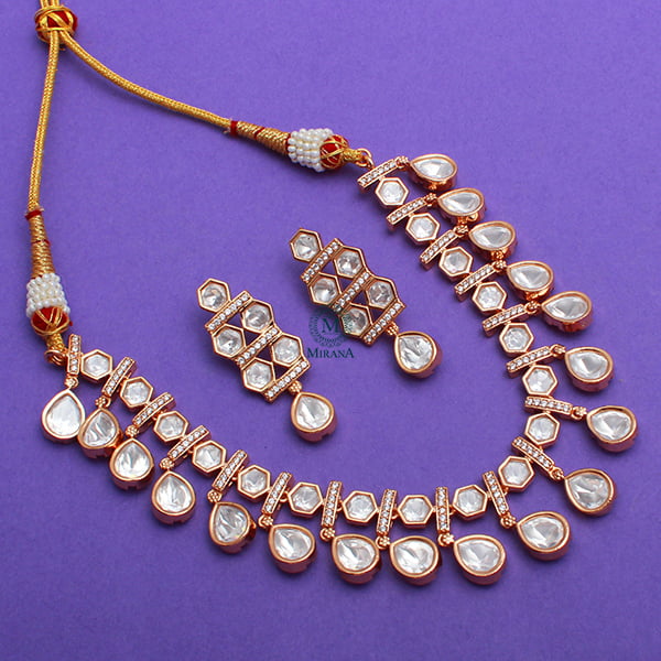 Arisha Polki Designer Necklace Set