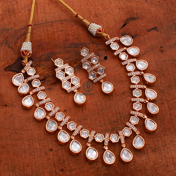 Arisha Polki Designer Necklace Set