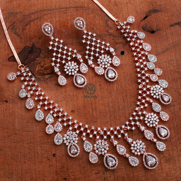 Raina CZ Designer Necklace Set