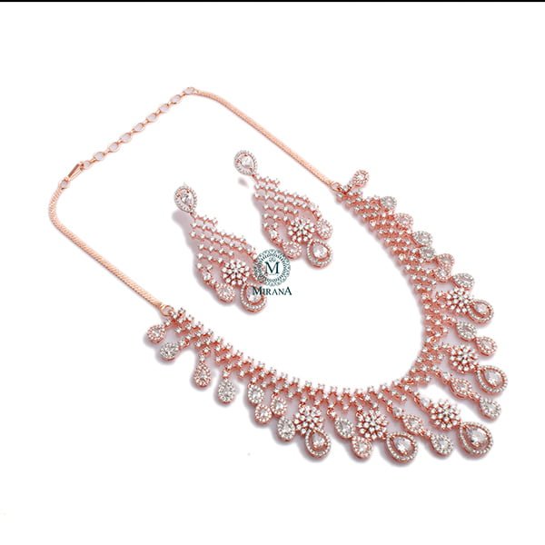 Raina CZ Designer Necklace Set