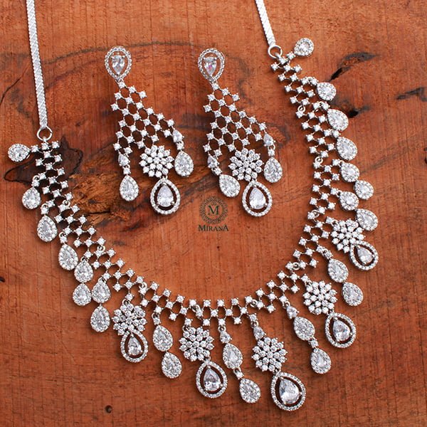 Raina CZ Designer Necklace Set