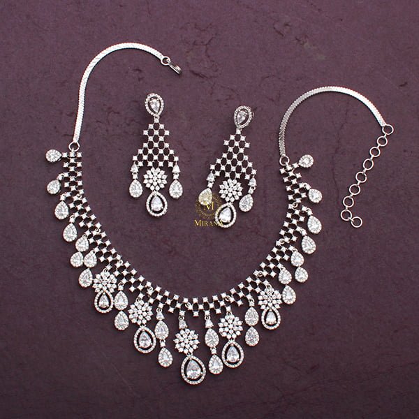 Raina CZ Designer Necklace Set