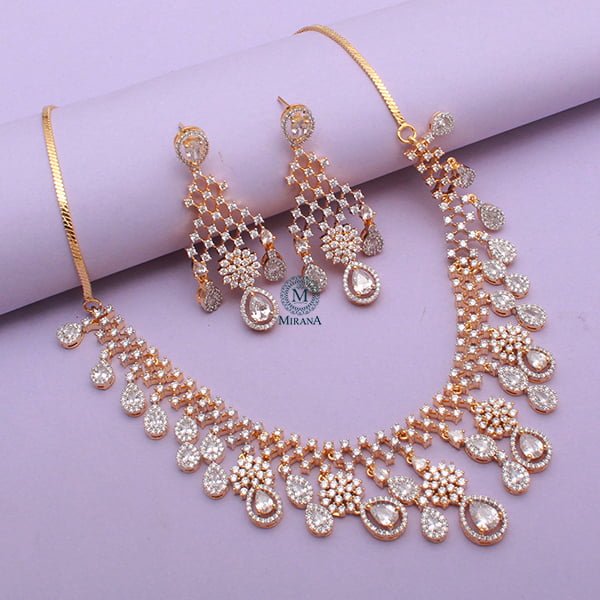 Raina CZ Designer Necklace Set