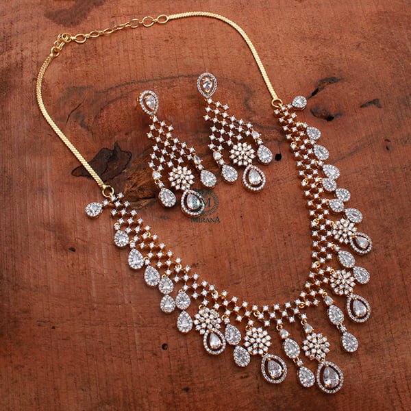 Raina CZ Designer Necklace Set