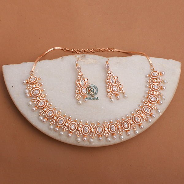 Dannika Pearl Polki Designer Necklace Set