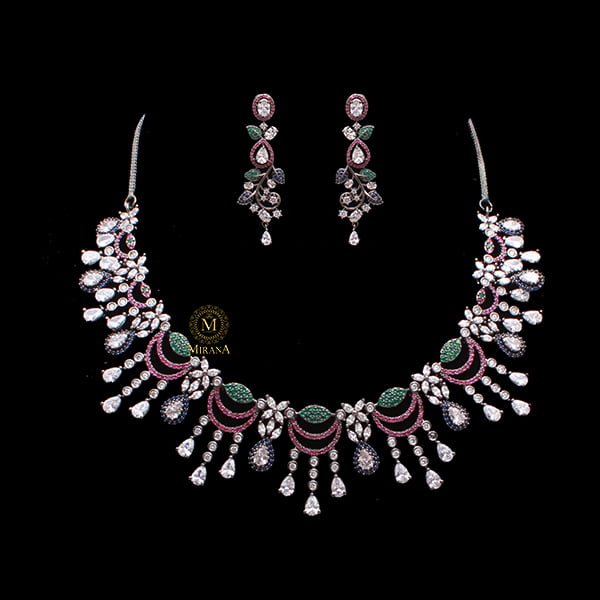 Lolo Fusion CZ Designer Necklace Set