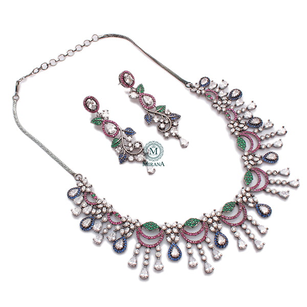 Lolo Fusion CZ Designer Necklace Set