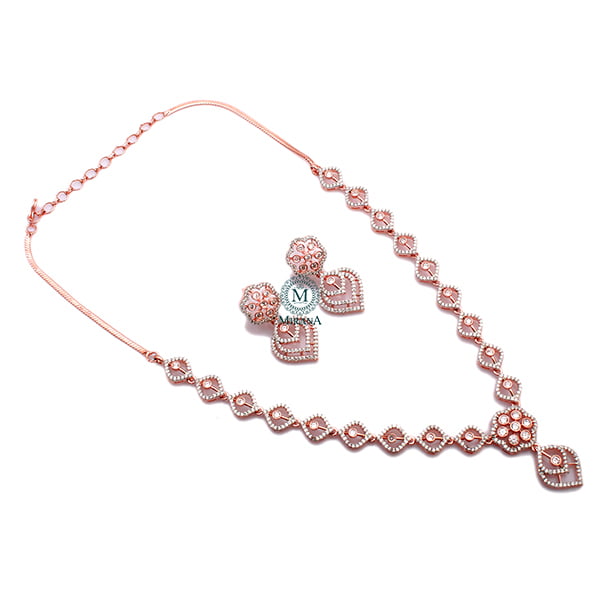 Myrica CZ Designer Necklace Set