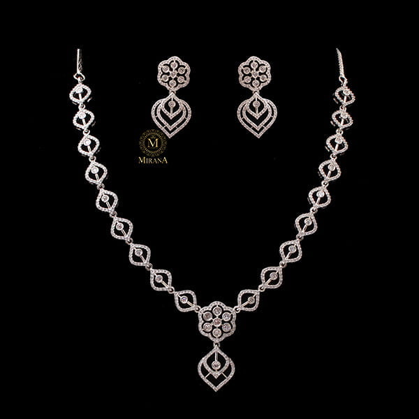 Myrica CZ Designer Necklace Set