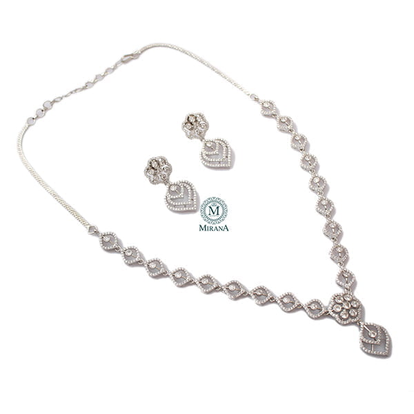 Myrica CZ Designer Necklace Set