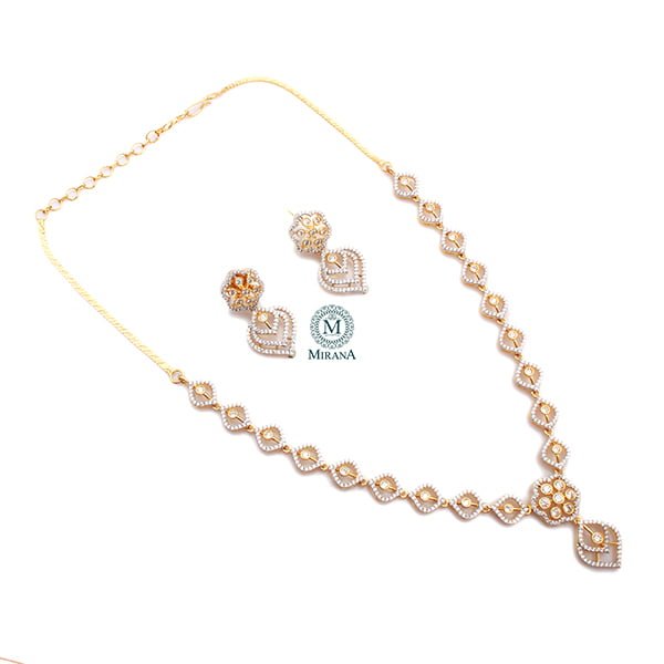 Myrica CZ Designer Necklace Set