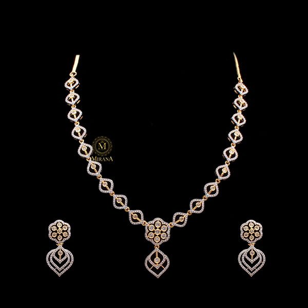 Myrica CZ Designer Necklace Set