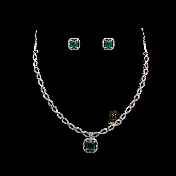 Mishi Emerald Green Designer Necklace Set
