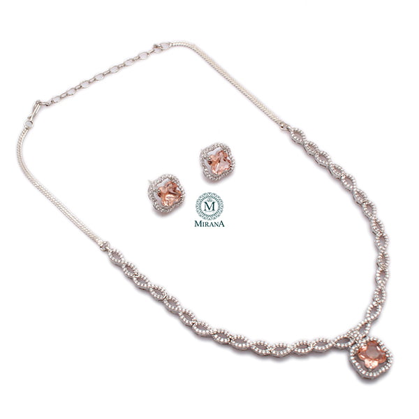 Mishi Zircon Designer Necklace Set