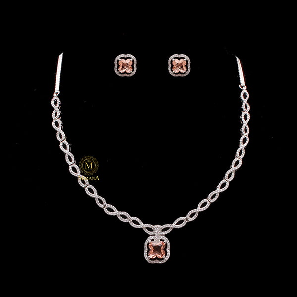 Mishi Zircon Designer Necklace Set