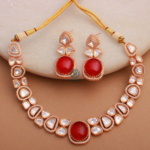 Shanaya Ruby Polki Designer Necklace Set