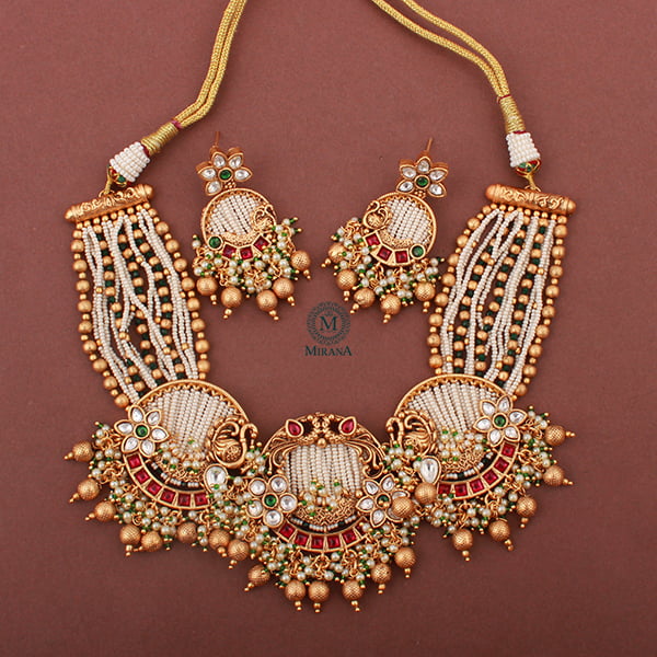 Phulkari Multi Antique Designer Necklace Set