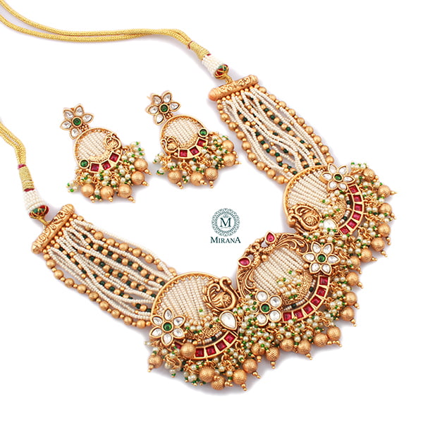 Phulkari Multi Antique Designer Necklace Set