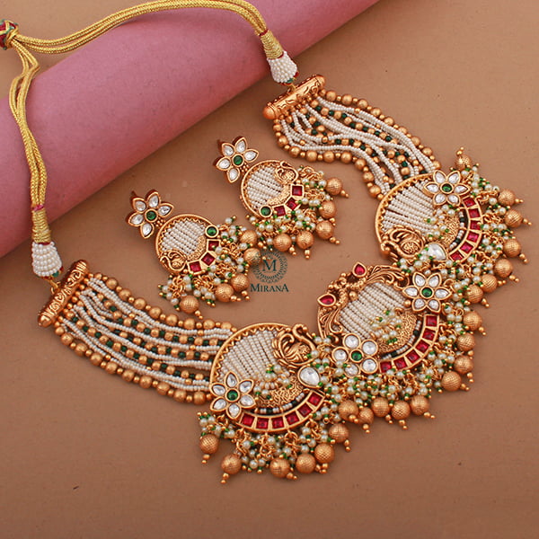 Phulkari Multi Antique Designer Necklace Set