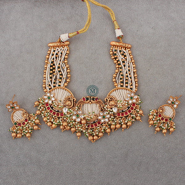 Phulkari Multi Antique Designer Necklace Set