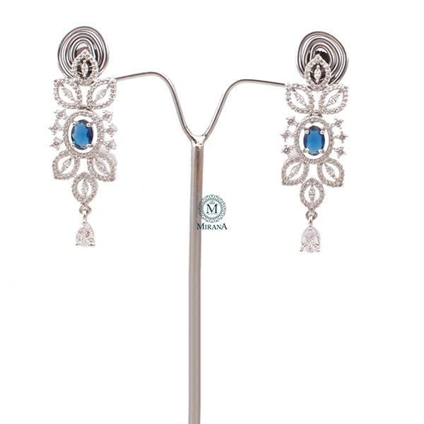 Calle Sapphire Blue Designer Necklace Set