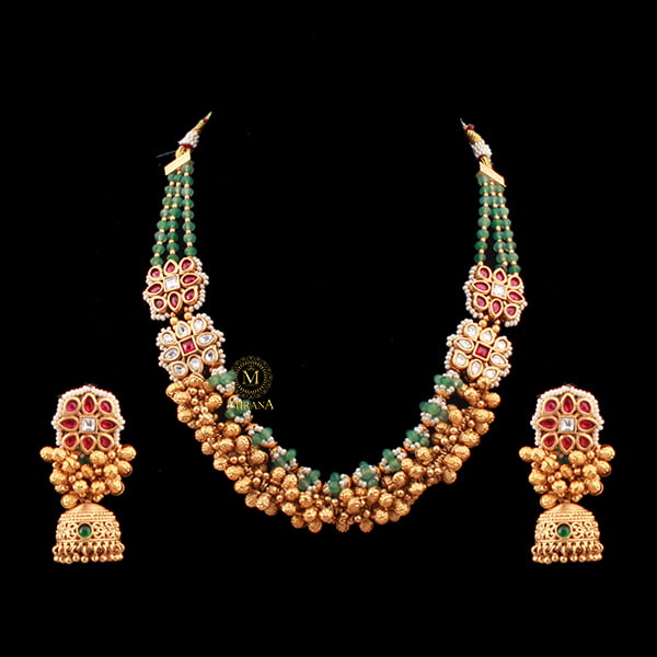 Kitashi Multi Colour Antique Necklace Set