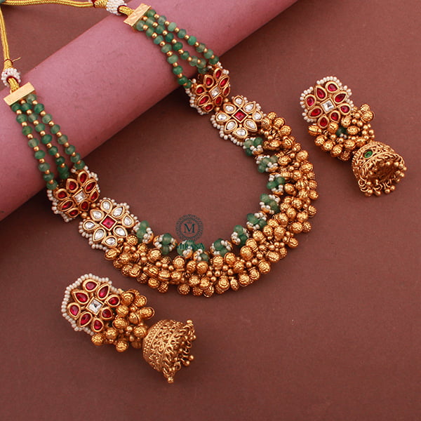 Kitashi Multi Colour Antique Necklace Set