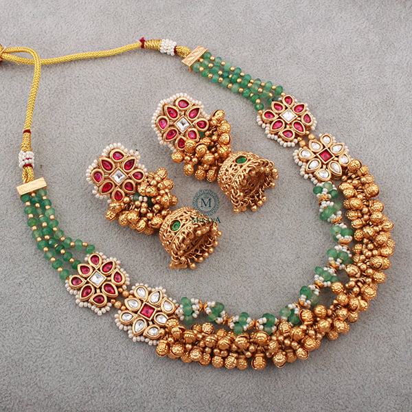 Kitashi Multi Colour Antique Necklace Set