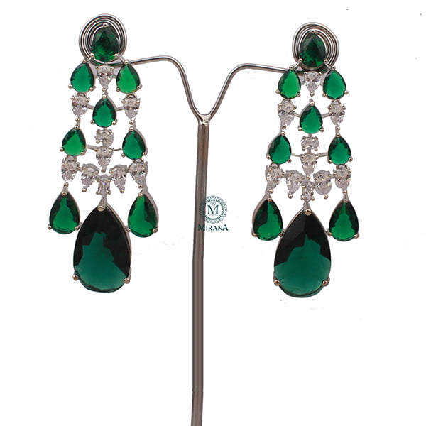 Kyle Emerald Green Five Layered Necklace Set