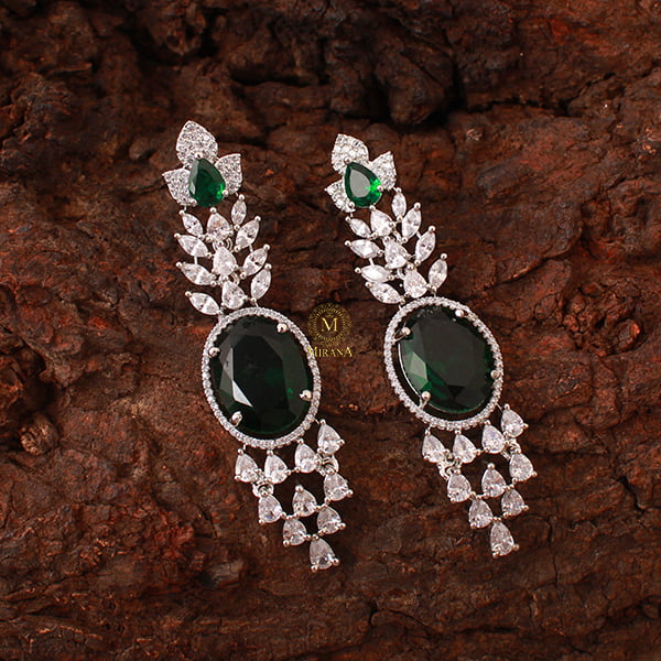 Bella Emerald Green Designer Necklace Set