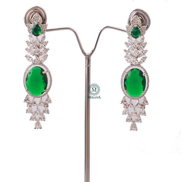 Bella Emerald Green Designer Necklace Set