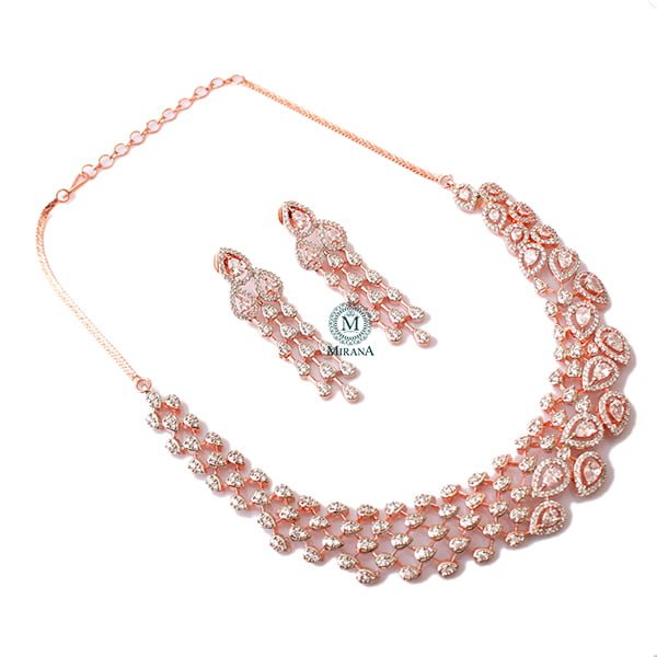 Shyna CZ Designer Necklace Set