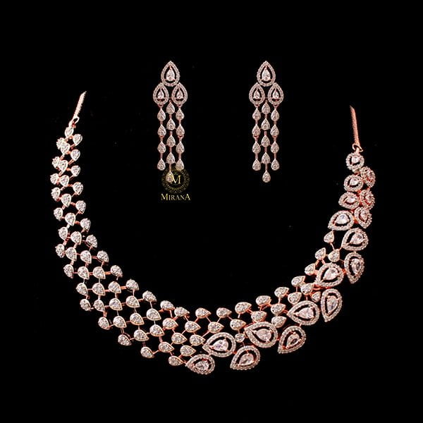 Shyna CZ Designer Necklace Set