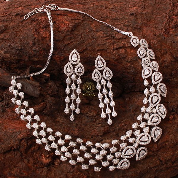 Shyna CZ Designer Necklace Set