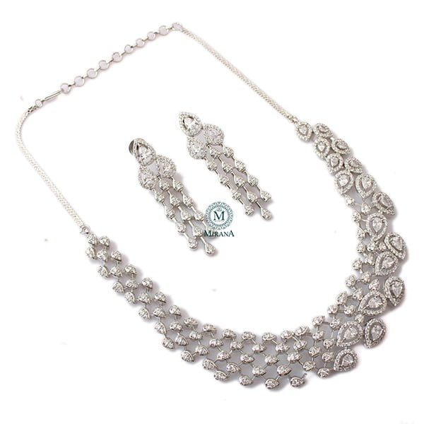 Shyna CZ Designer Necklace Set