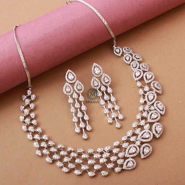 Shyna CZ Designer Necklace Set