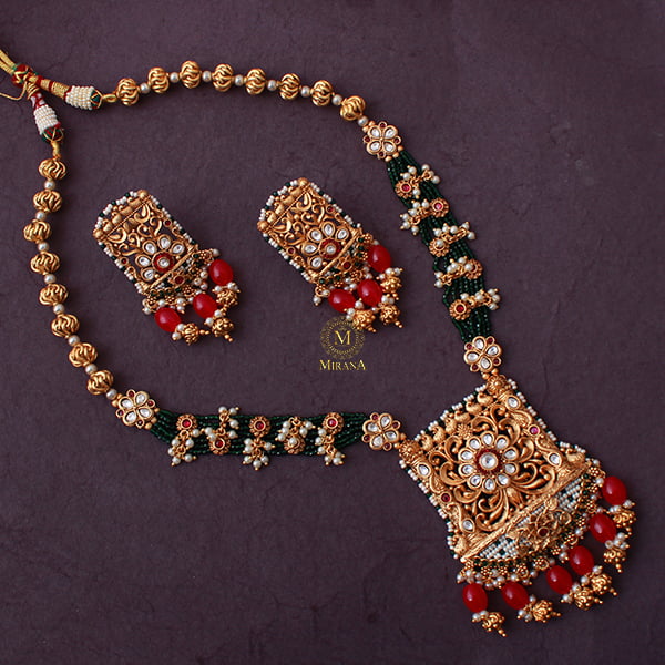 Jaanki Multi Antique Long Necklace Set