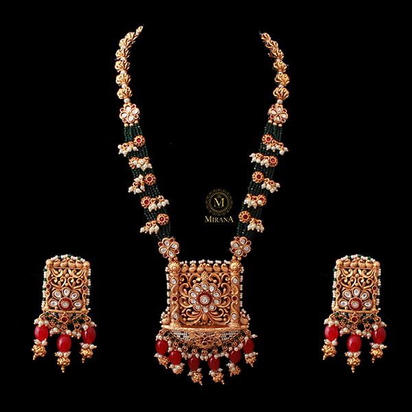 Jaanki Multi Antique Long Necklace Set