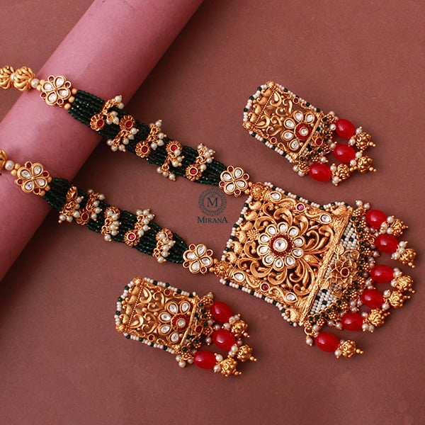 Jaanki Multi Antique Long Necklace Set