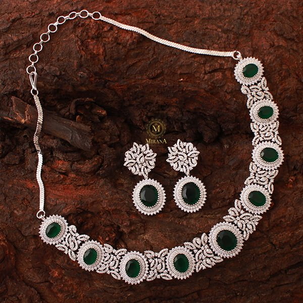 Georgia Emerald Green Designer Necklace Set