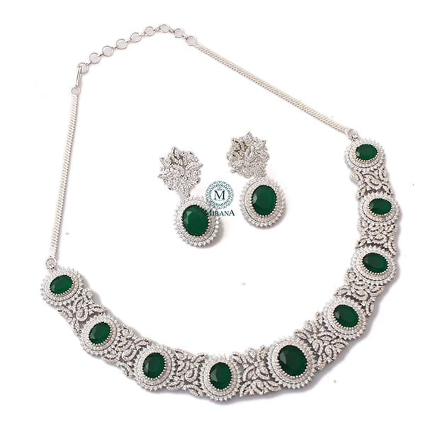 Georgia Emerald Green Designer Necklace Set