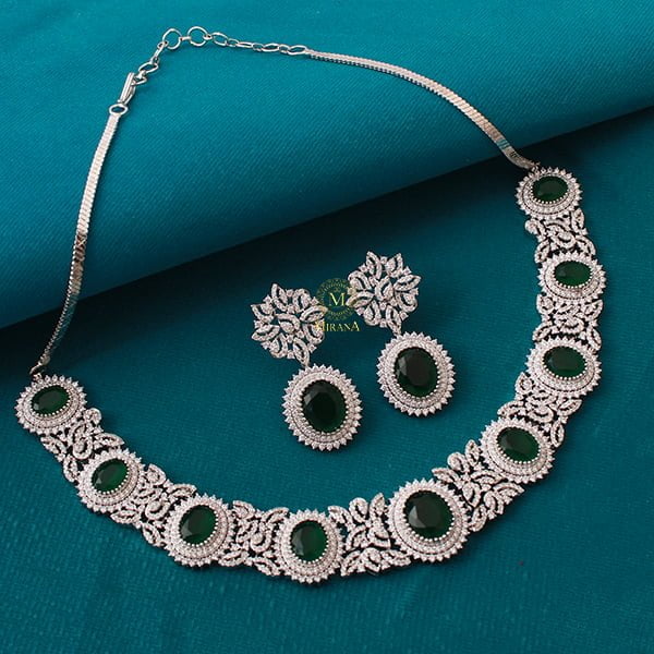 Georgia Emerald Green Designer Necklace Set