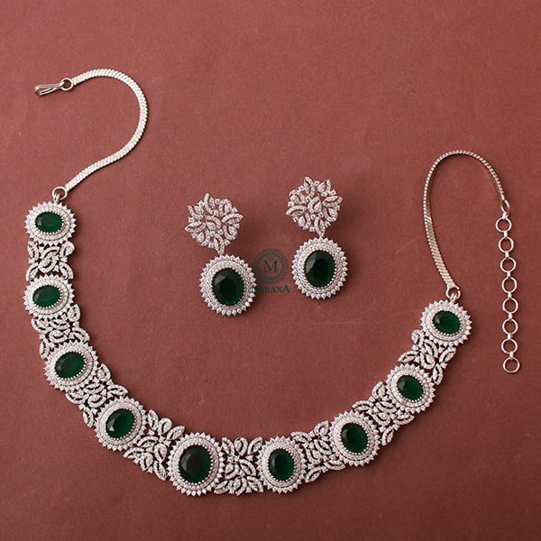 Georgia Emerald Green Designer Necklace Set