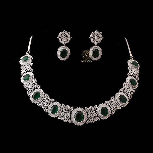 Georgia Emerald Green Designer Necklace Set