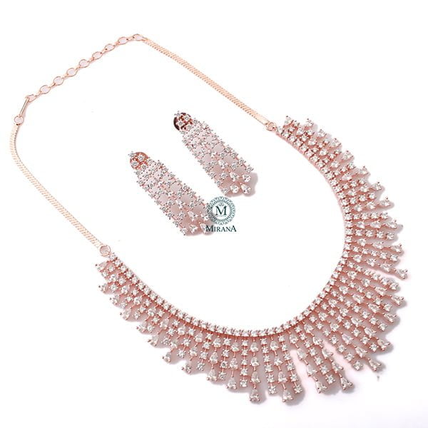 Valentine Waterfall Designer Necklace Set