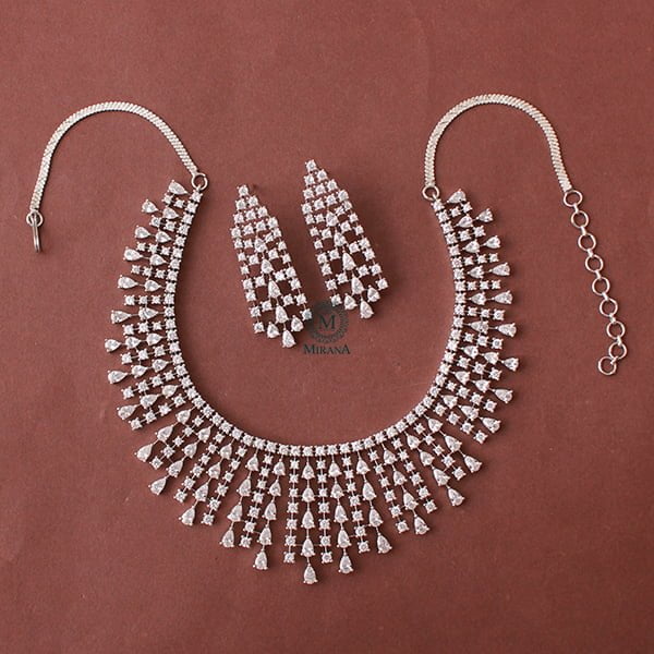 Valentine Waterfall Designer Necklace Set