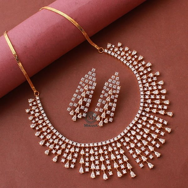 Valentine Waterfall Designer Necklace Set