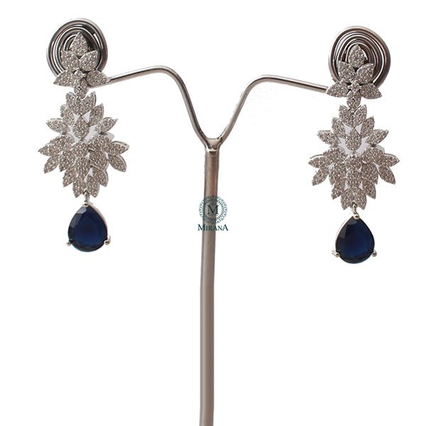 Mysha Sapphire Blue Designer Necklace Set